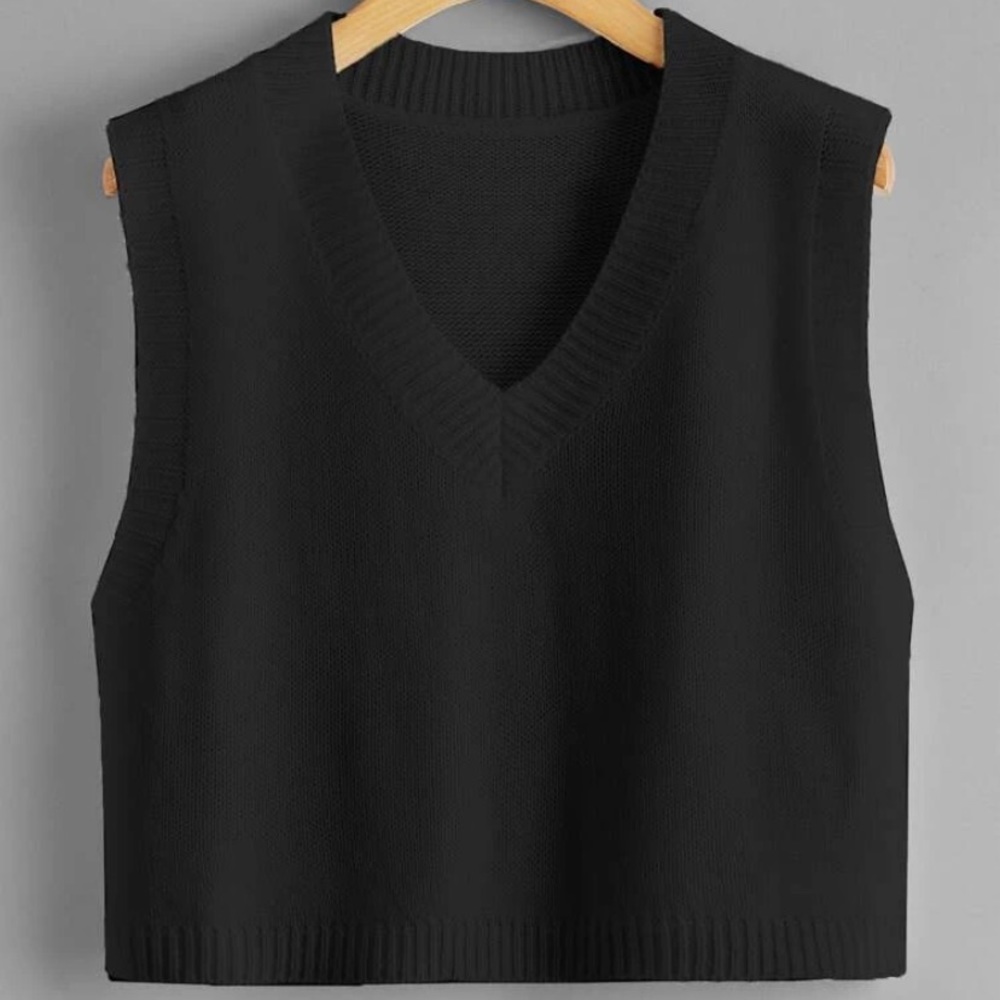 Black sweater vest